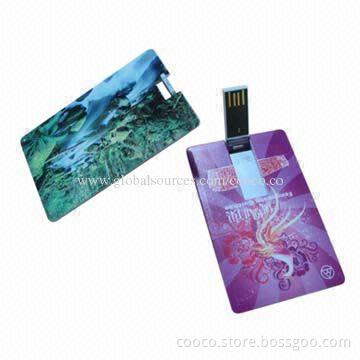 Card USB Flash Drives, Hot Plug-and-play Function, 1 to 256GB Memory Capacity, 5-year Warranty